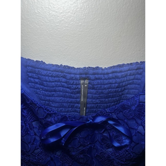 NWT Anthropologie NWT Ruffle-Strap Corset Sweetheart Lace Mini Dress Size XL - Picture 5 of 11